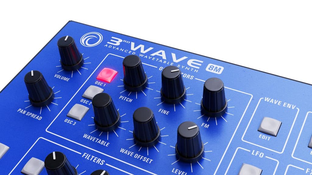 Groove synthesis m8 tabletop synthesizer product image front panel angled whitebgnd 2560x